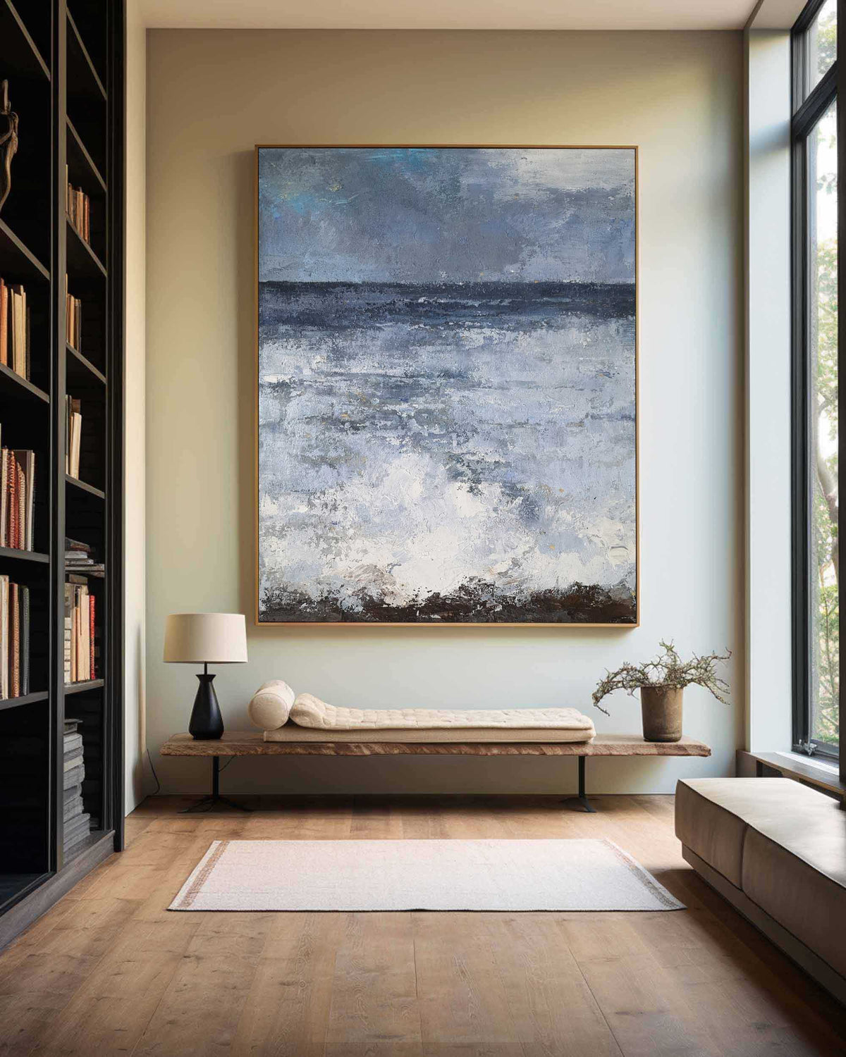 Monochrome Seascape Oil Painting