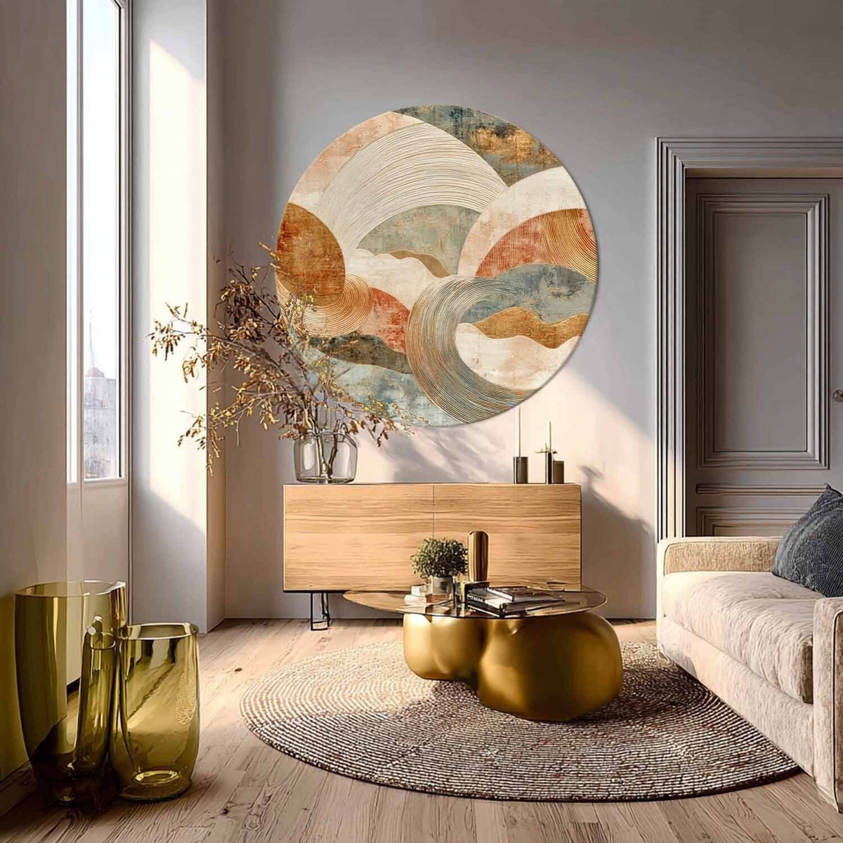 Wall Art Minimalist 3D Gold Blocks