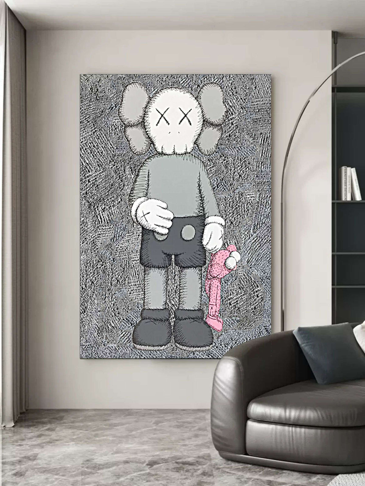 KAWS Companion Figure Pop Art Painting