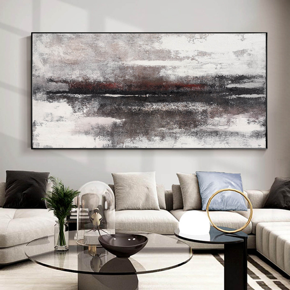 Black And White Beach Painting