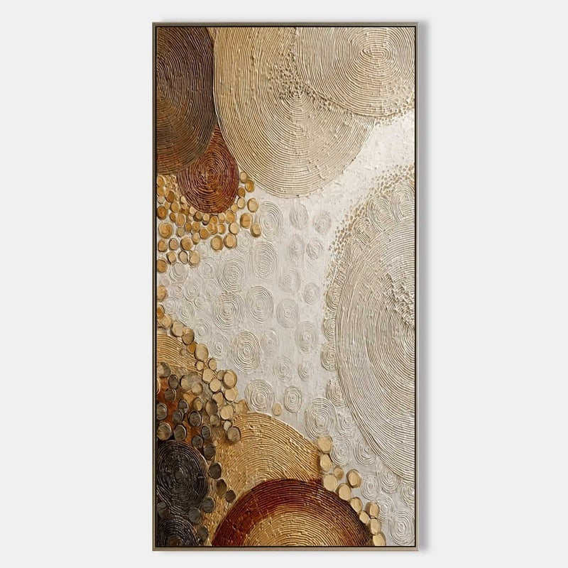 Wall Art Raised Dot Circle Texture Bohemian