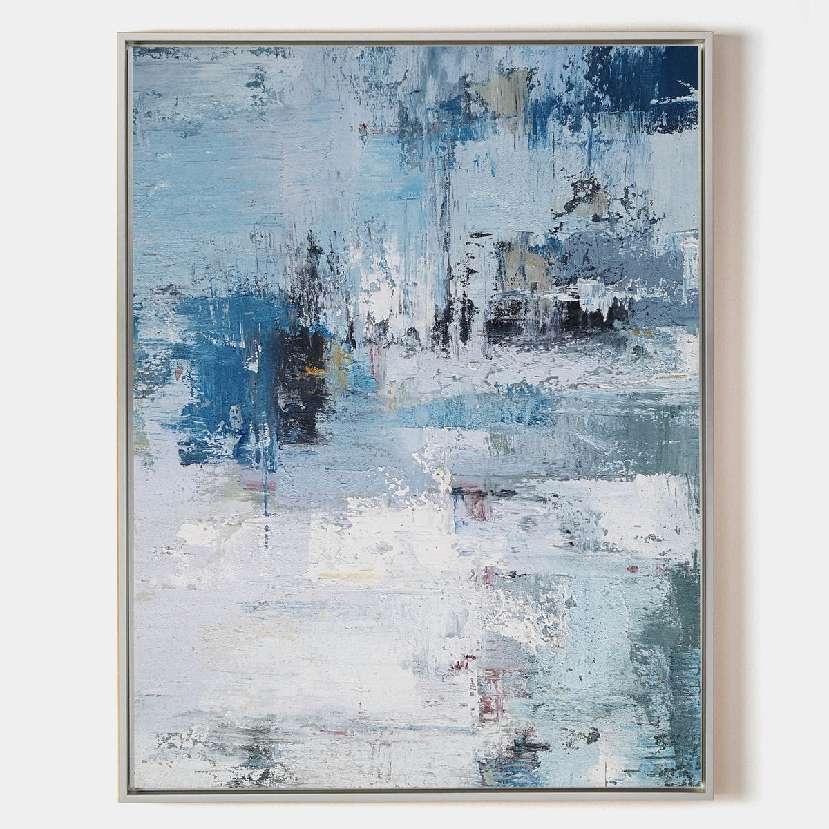 Coastal Breeze Abstract Oil Painting Vertical