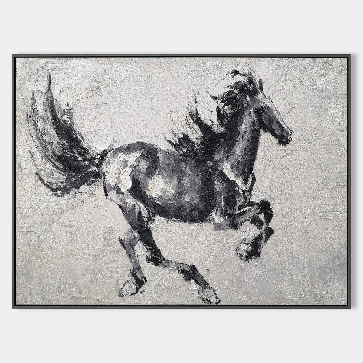 Black Abstract Horse Art ANH23 - Neutralighting