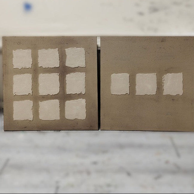 Wabi-Sabi Wall Art Minimalist Grid Texture Painting