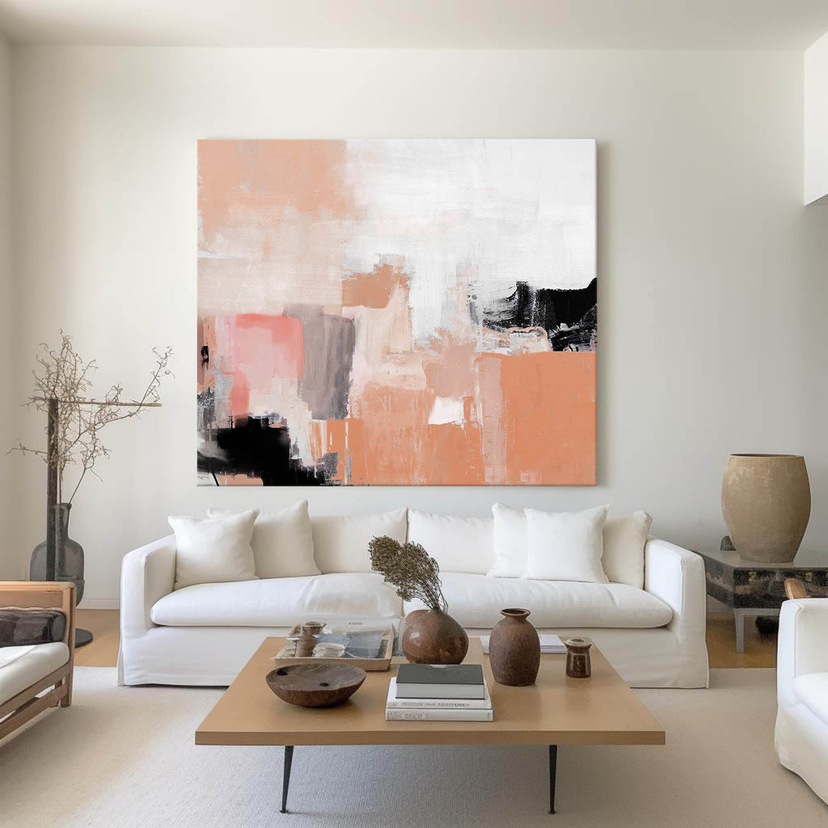 Warm Minimalist Painting Blush