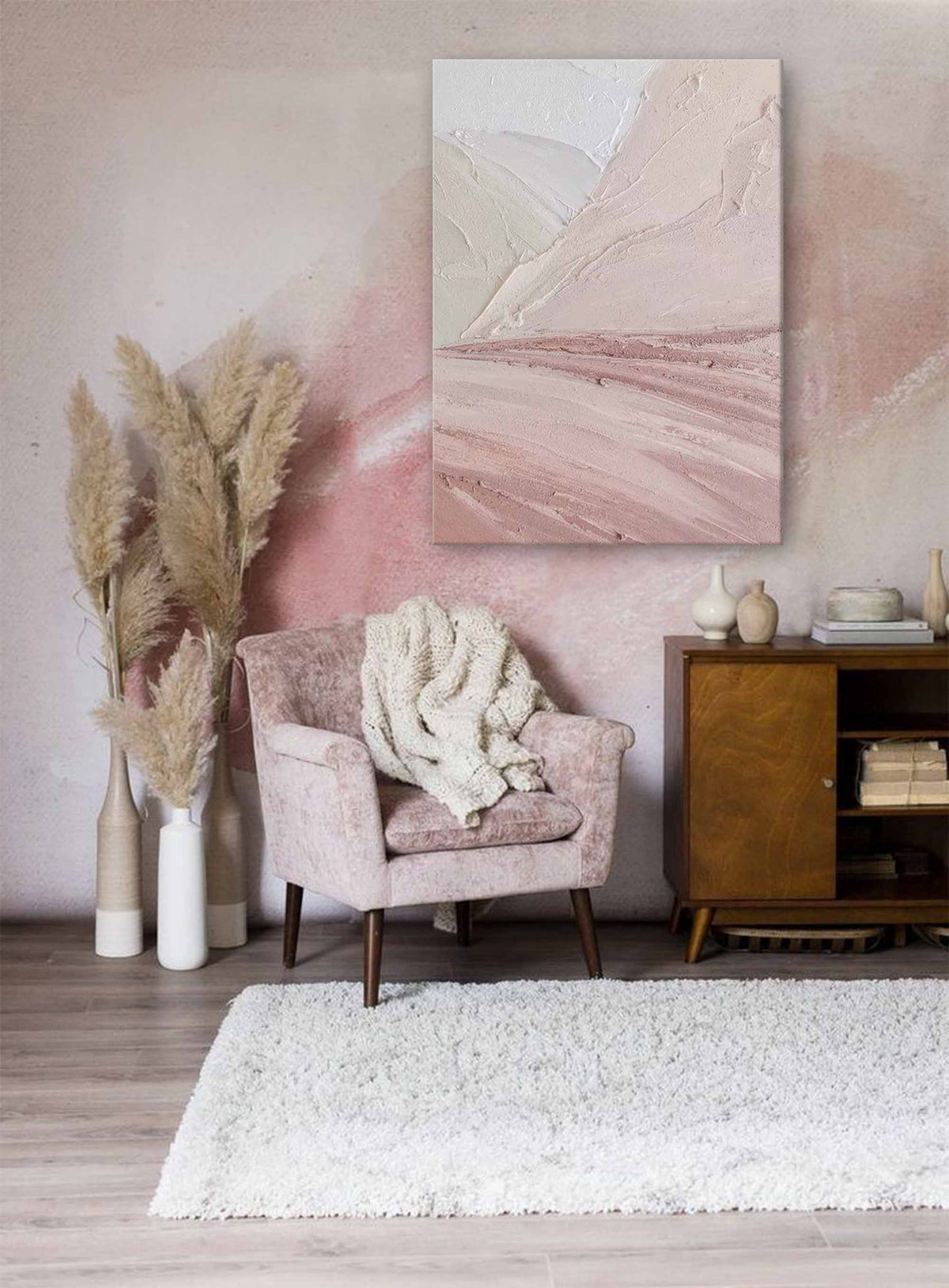 Soft Pastel Landscape Impasto Oil Painting