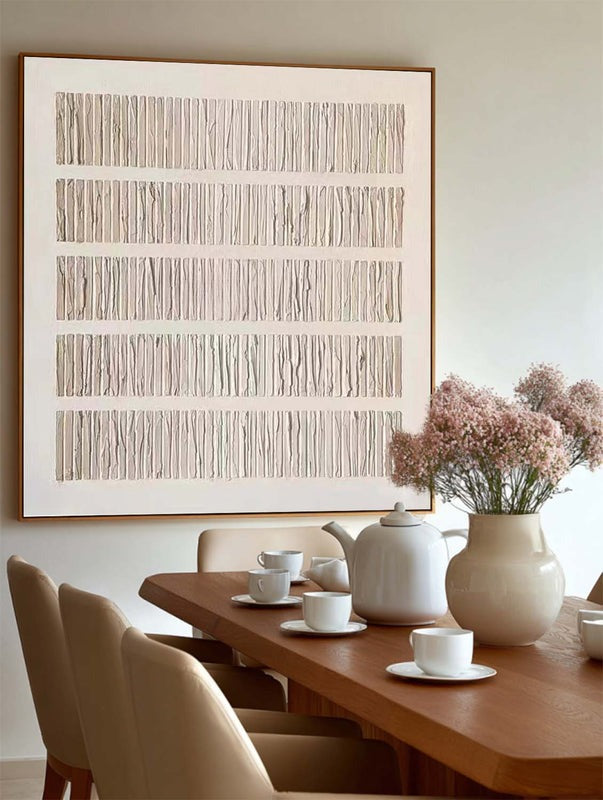 Textured Vertical Linear Relief Painting