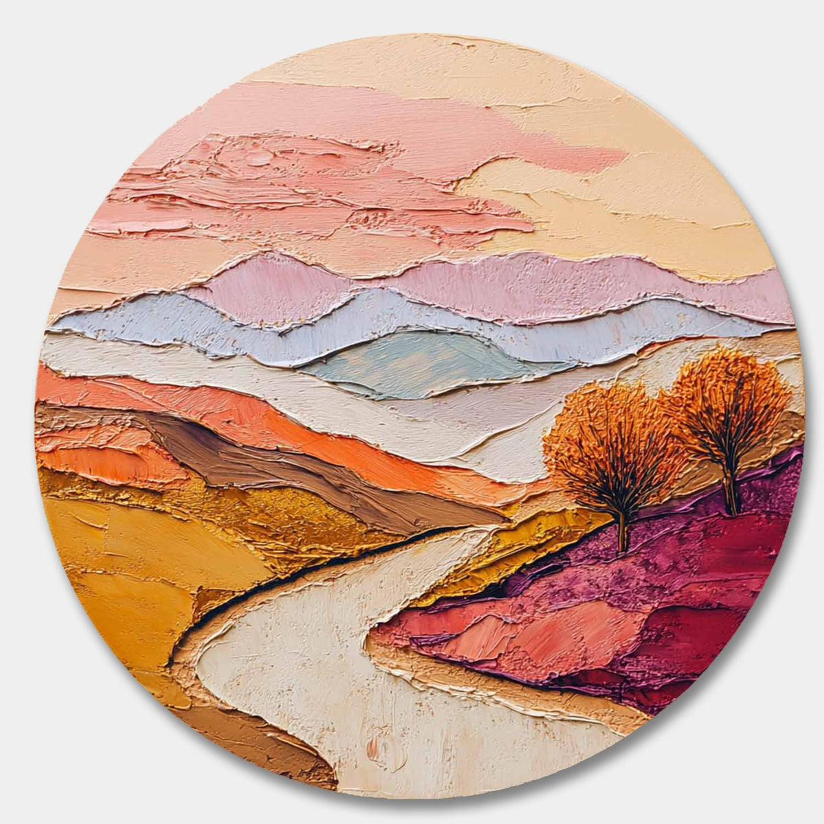 Wall Art Round Autumn Landscape