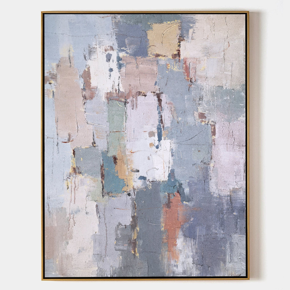 Soft Neutral Abstract Oil Painting