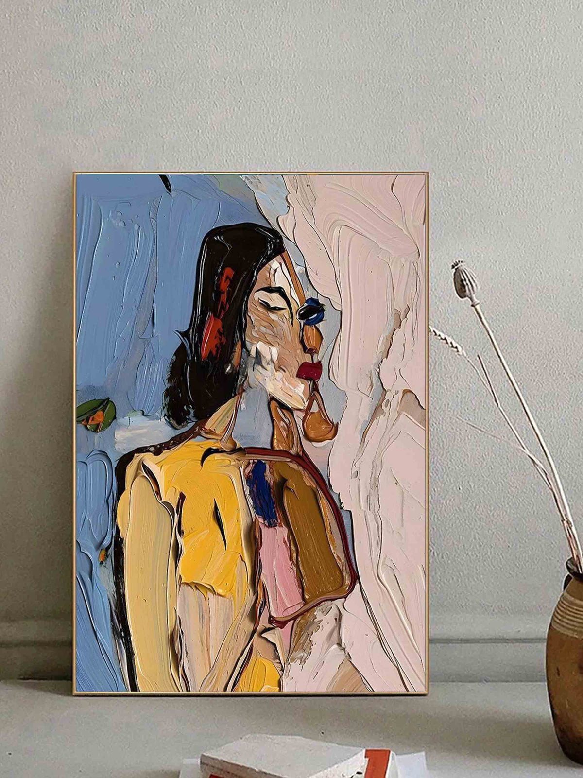 Bold Expressionist Portrait 3D Impasto Painting