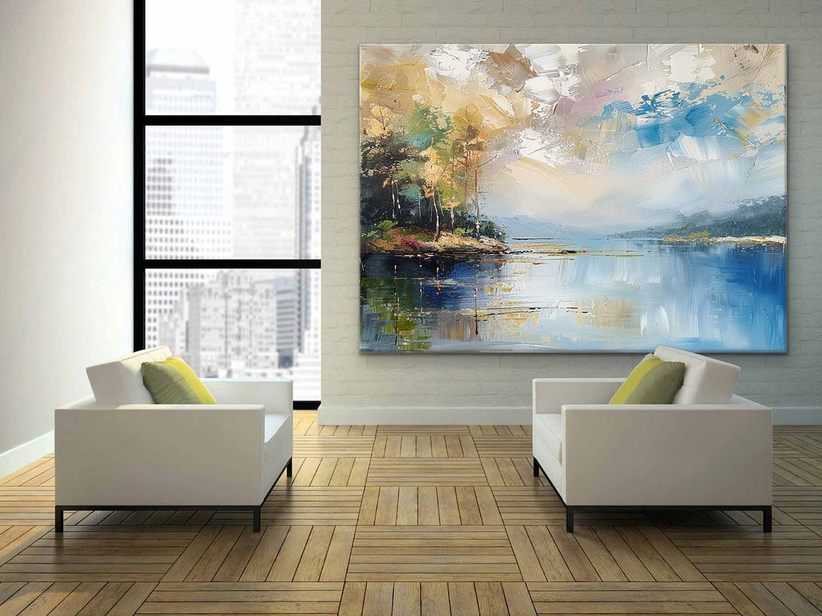Wall Art Landscape Lake Serene Calm Misty