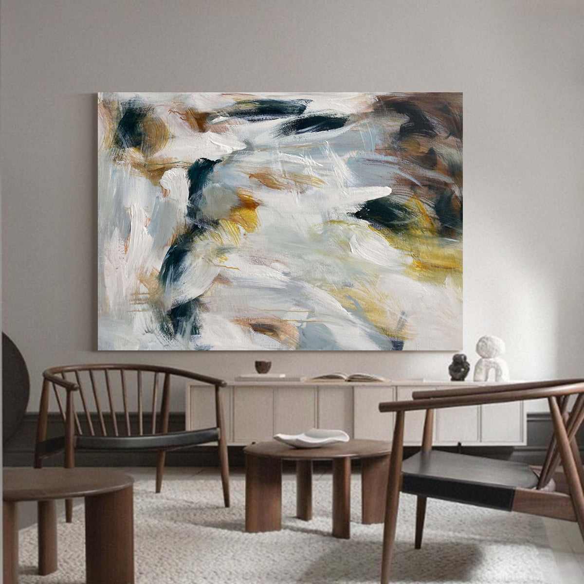 Earthy Tone Abstract Scenery Canvas Wall Art