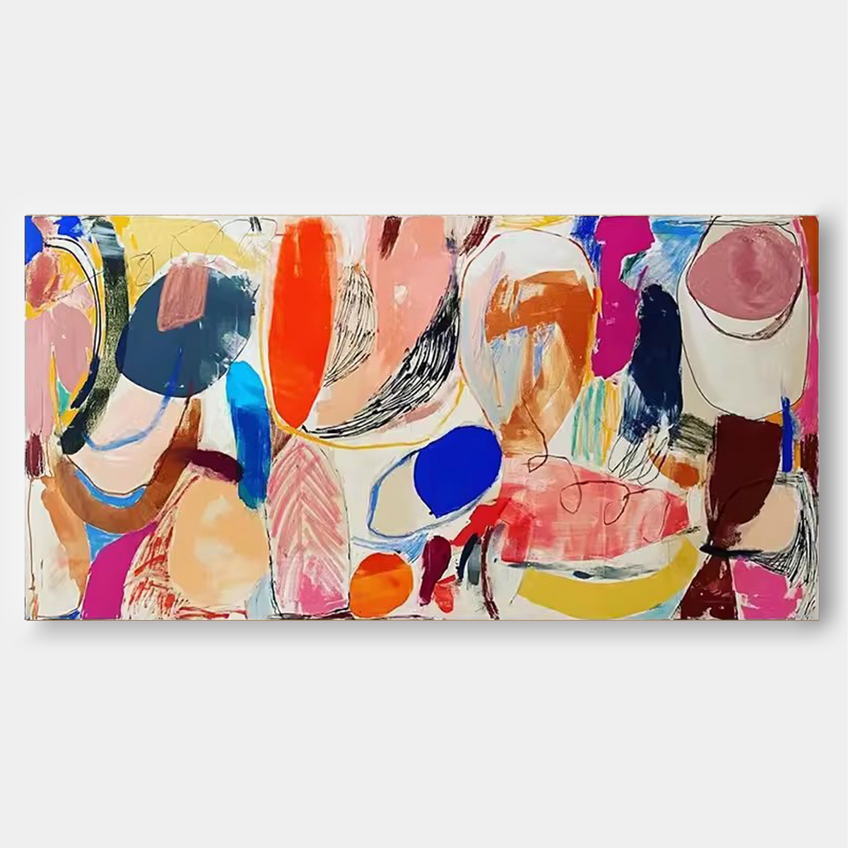 Vibrant Expressionist Painting Bold Colorful