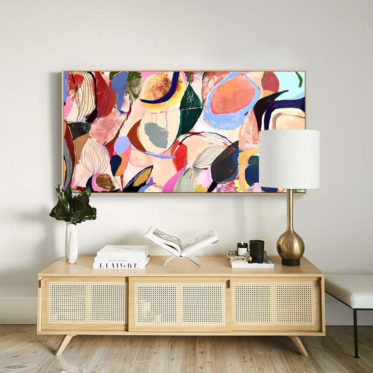 Playful Organic Painting Pastel Colorful