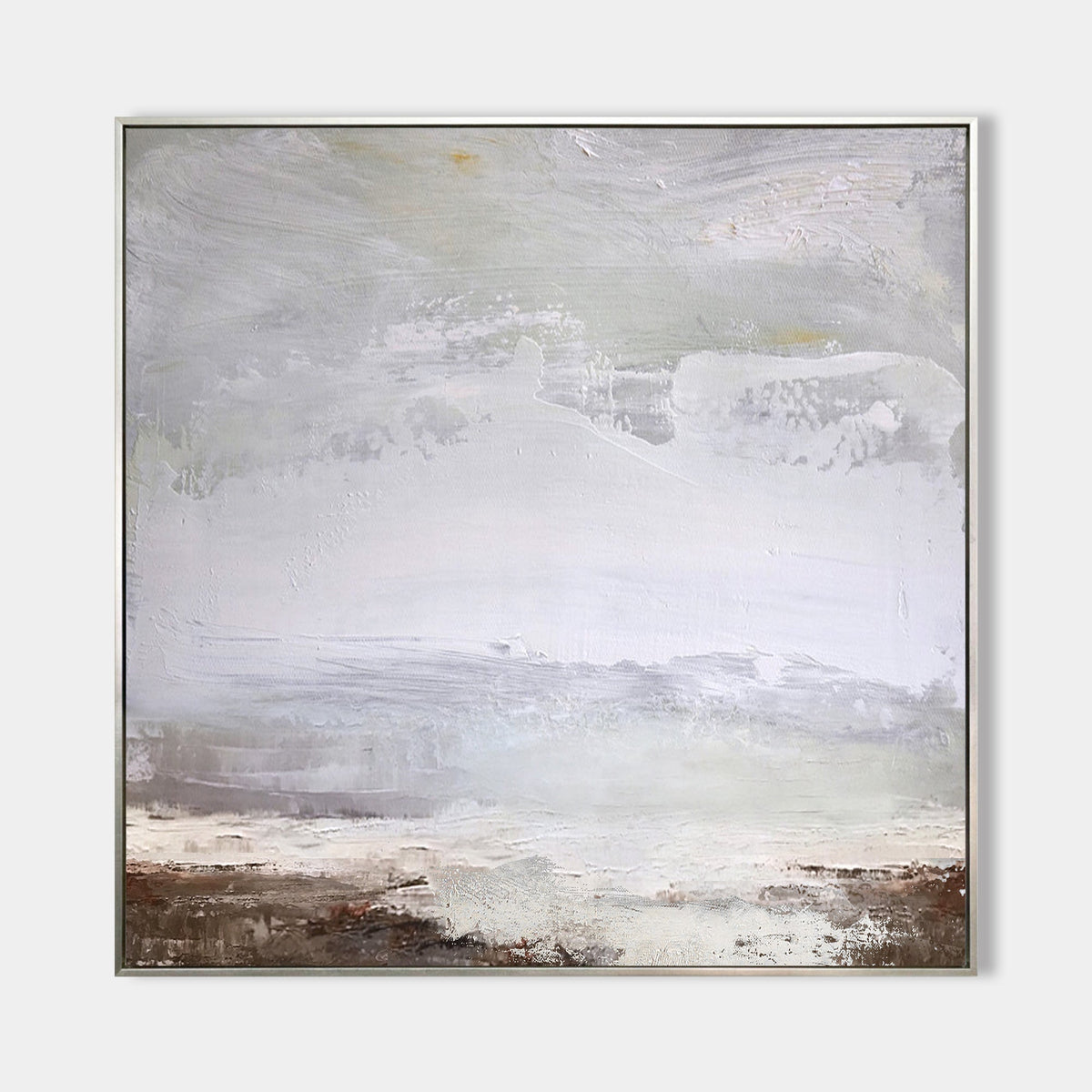 Serene Neutral Landscape Painting