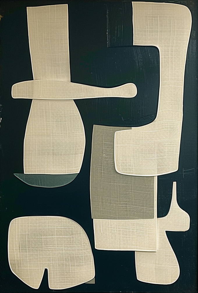 Mid-Century Modern Abstract Oil Painting