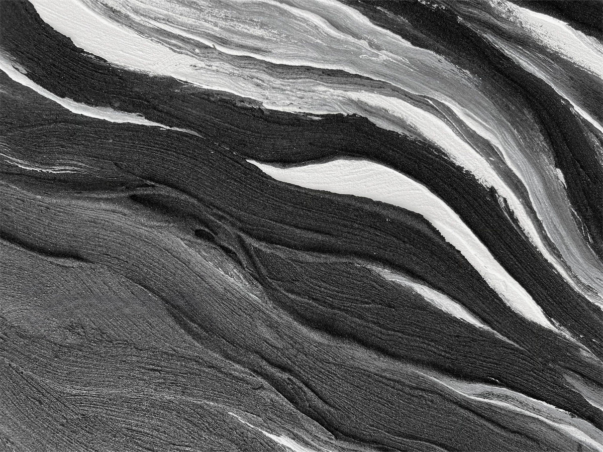 Wall Art Abstract Motion Deep Black Artistic Linen