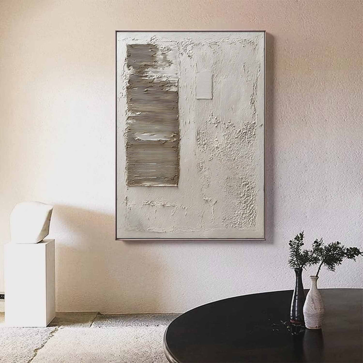 Wabi-Sabi Asymmetrical Texture Painting