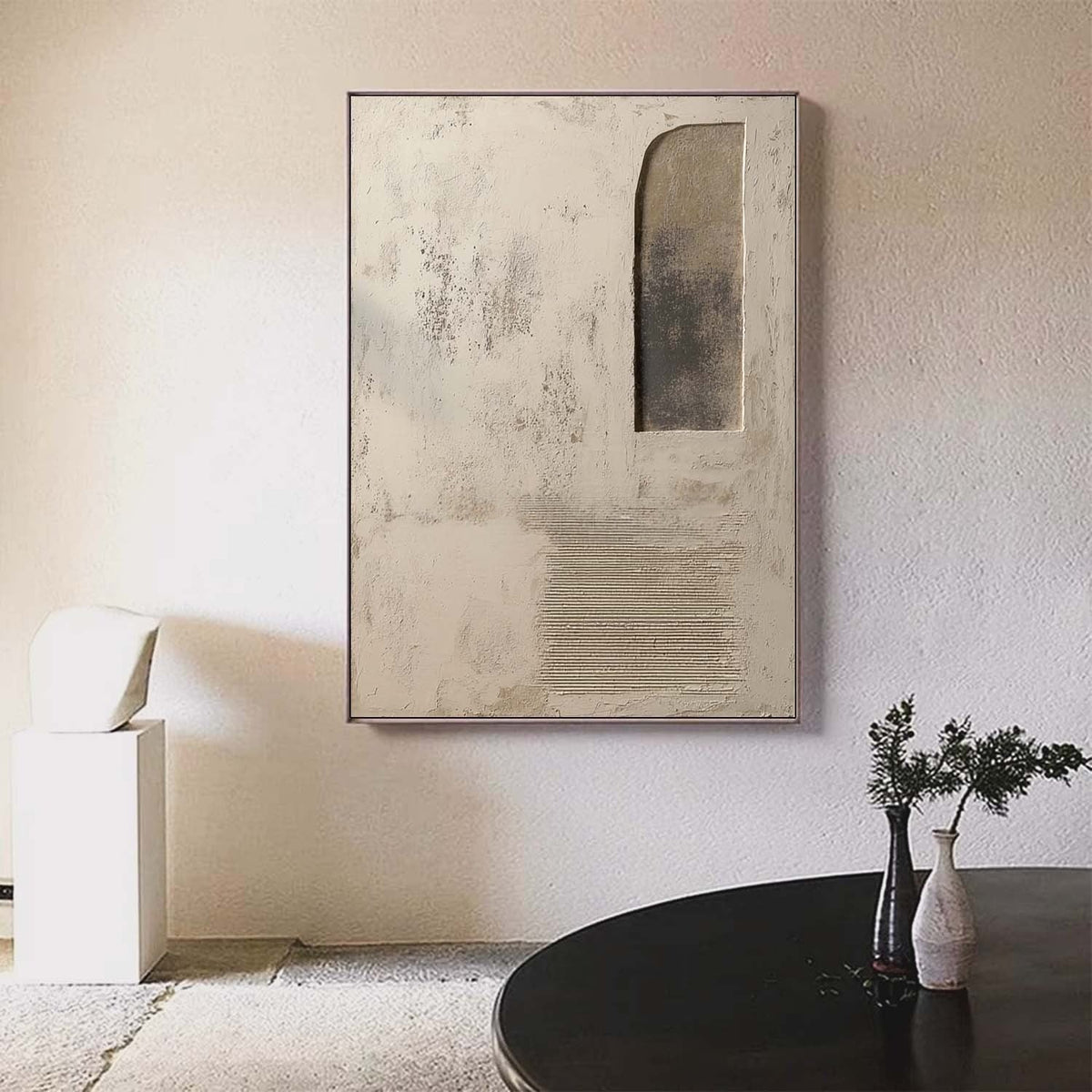 Wabi-Sabi Asymmetrical Abstract Painting