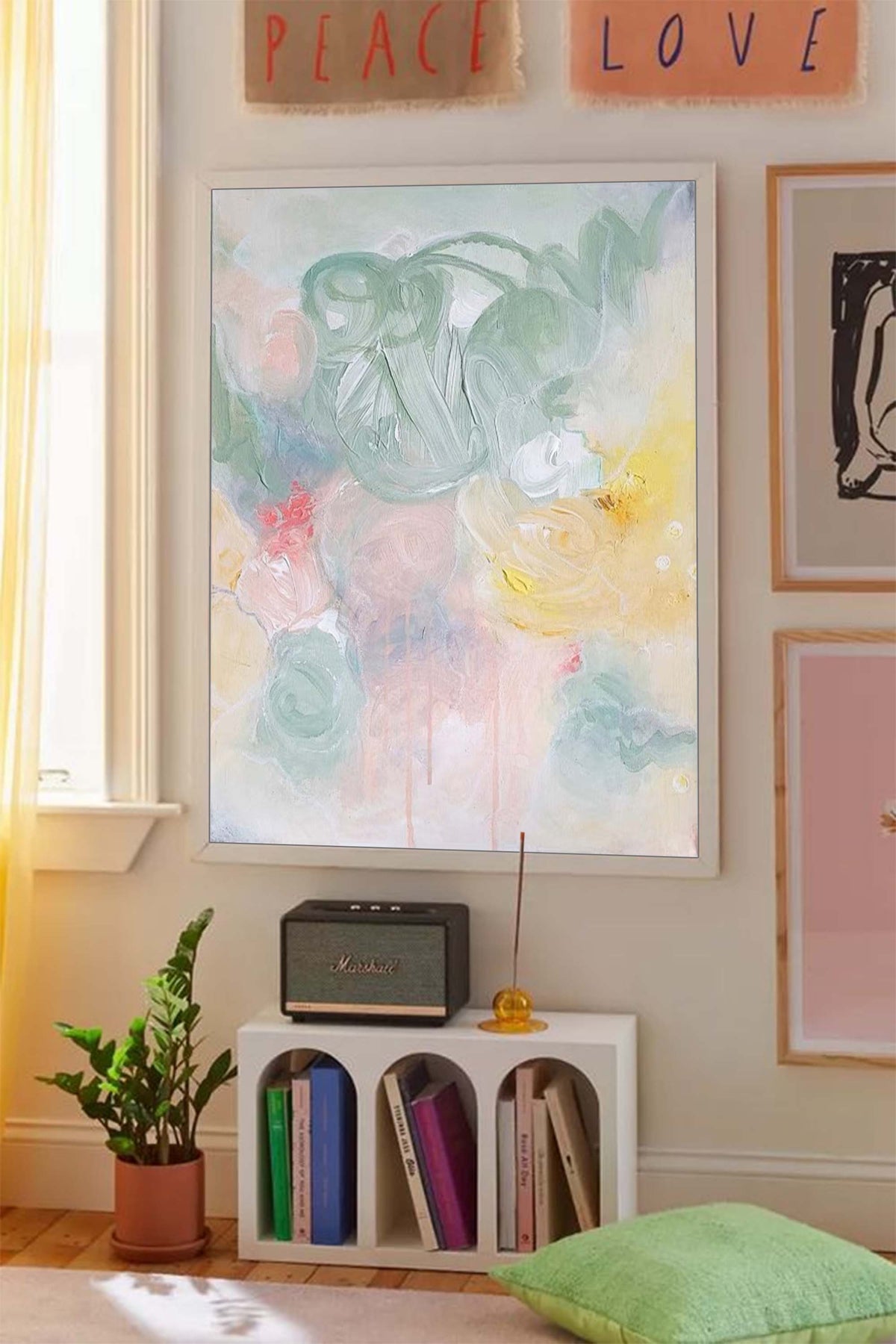 Soft Pastel Expressionist Painting Wall Art