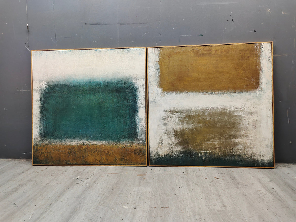Rothko-Inspired Color Field 2-Piece Painting Set