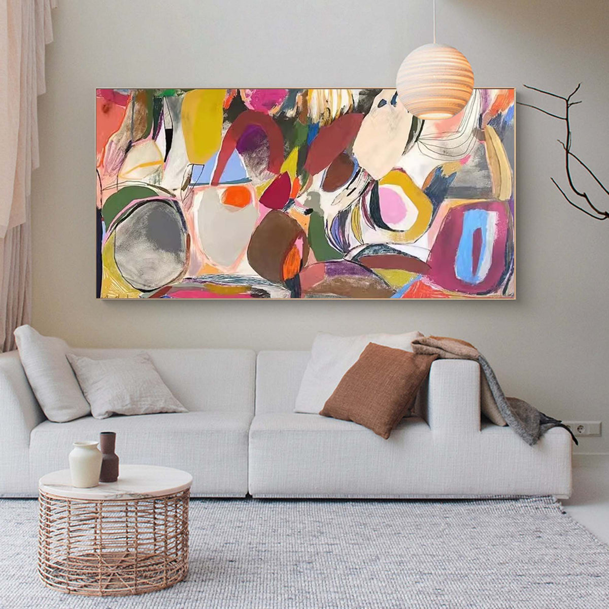 Abstract Expressionist Painting Organic Shapes