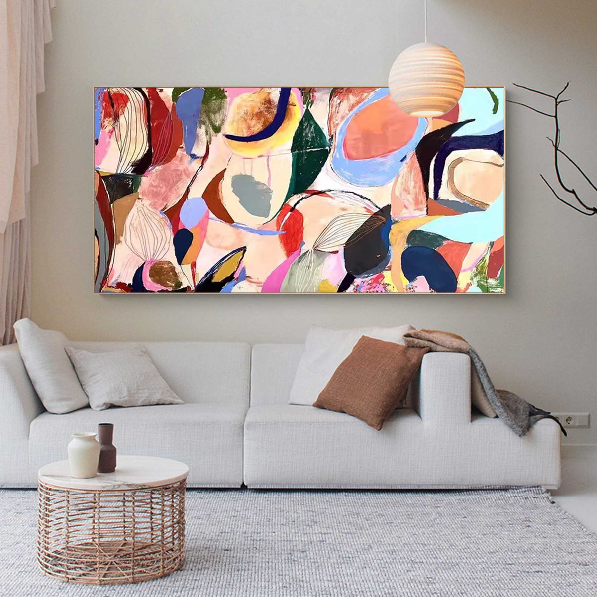 Playful Organic Painting Pastel Colorful