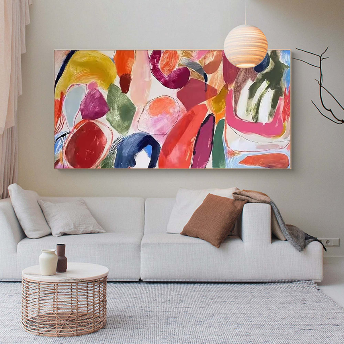 Expressionist Painting Bold Organic Shapes
