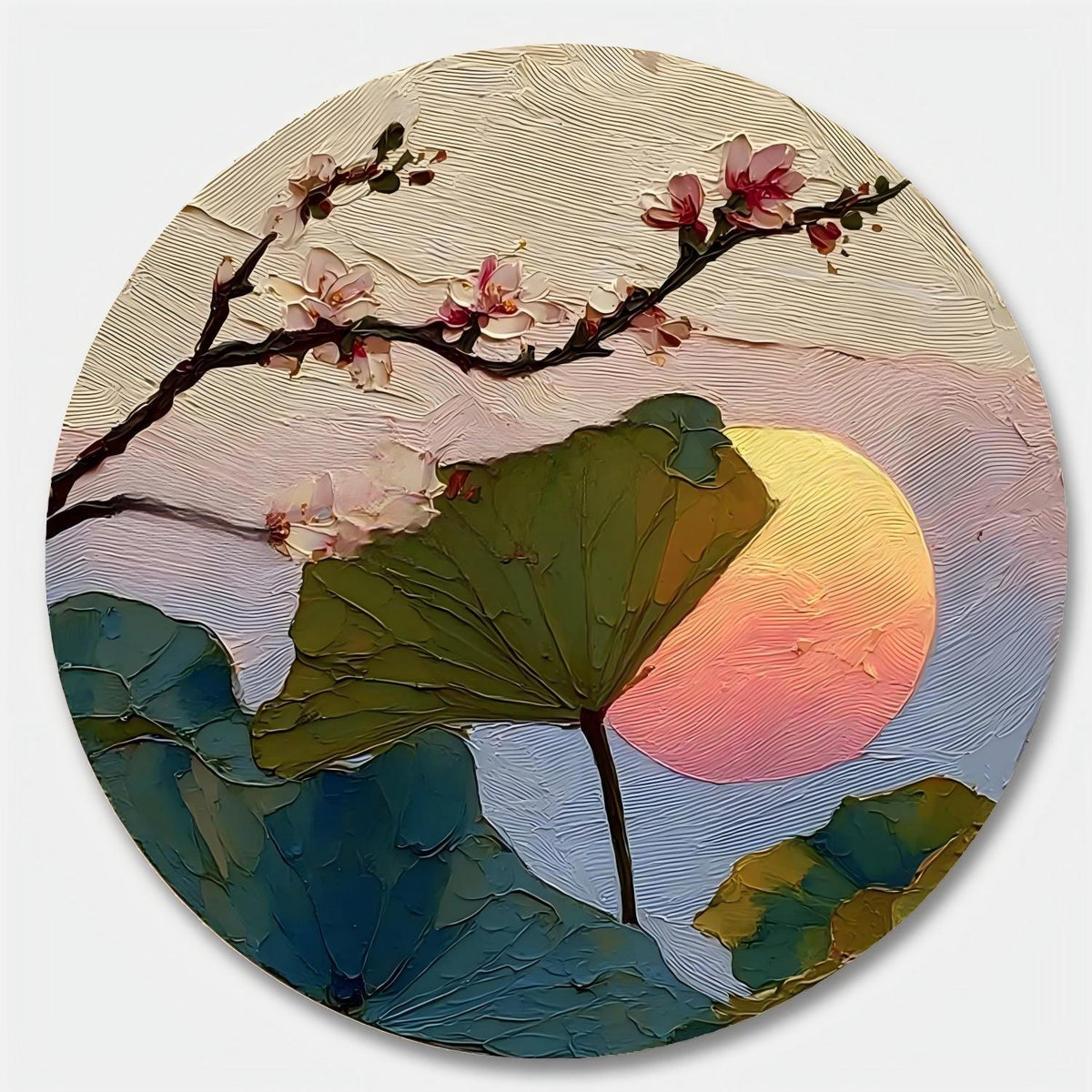 Wall Art Cherry Blossom Lotus Pink