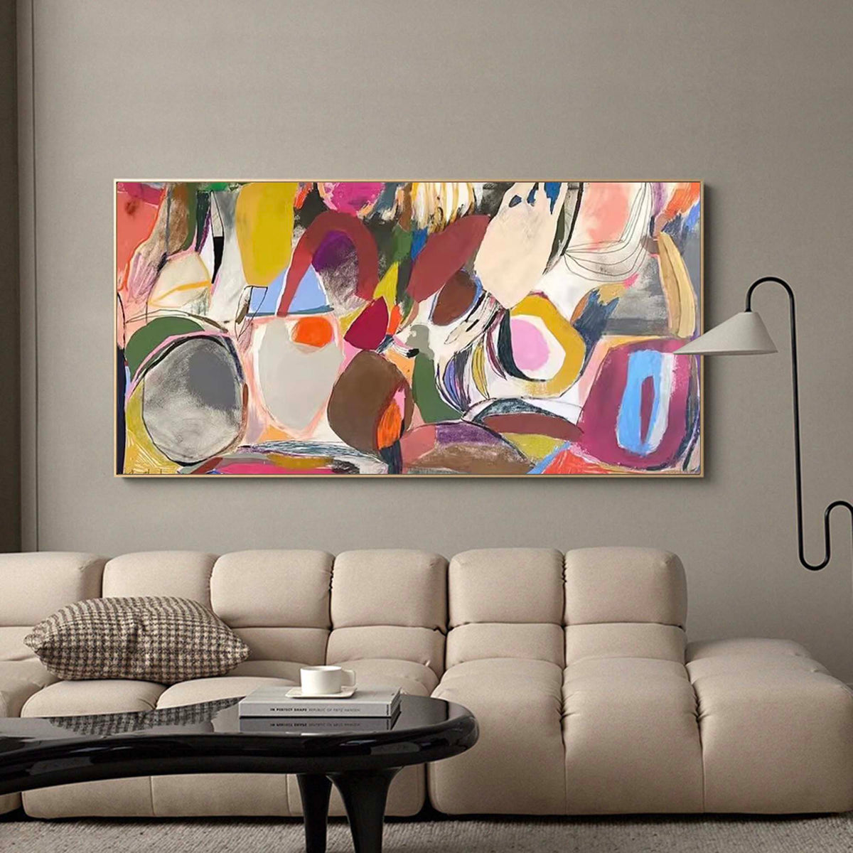 Abstract Expressionist Painting Organic Shapes