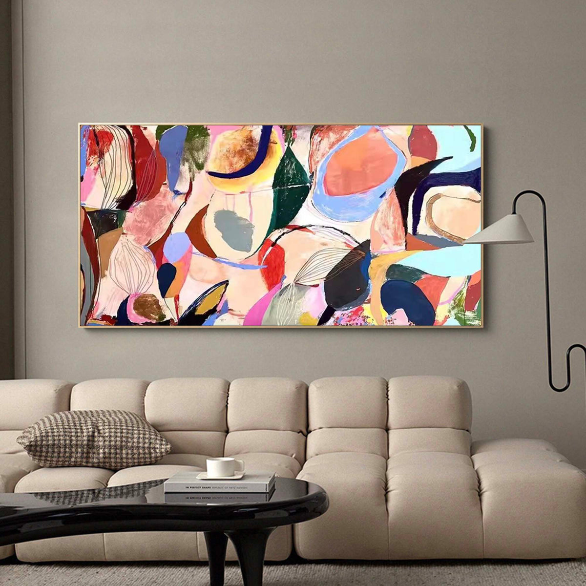 Playful Organic Painting Pastel Colorful