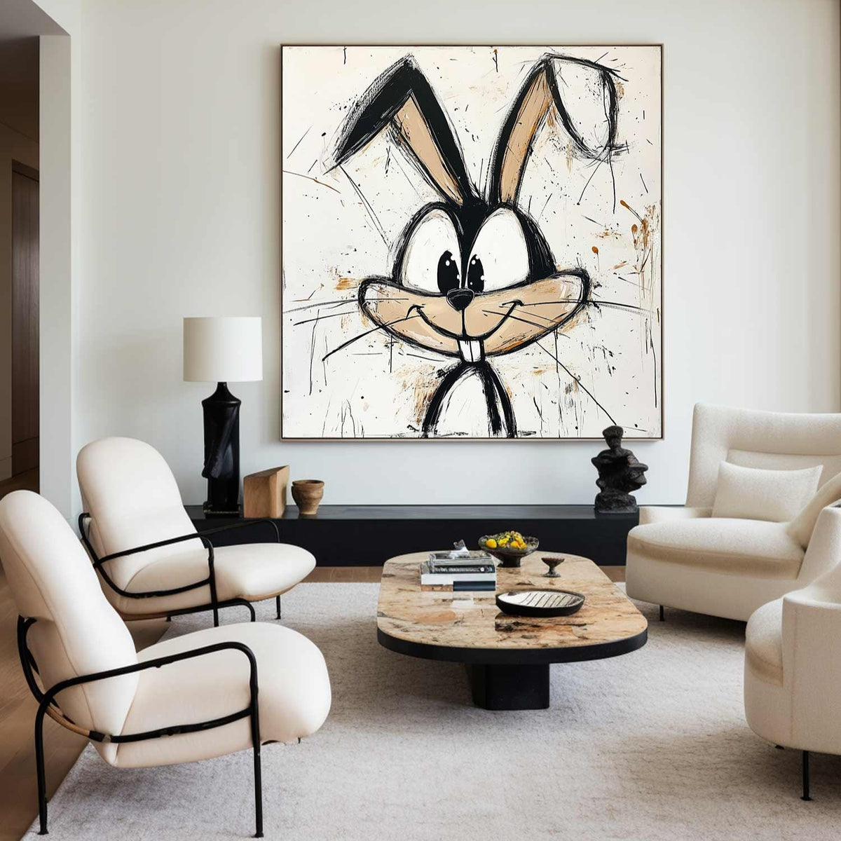 Expressionist Bugs Bunny Oil Painting