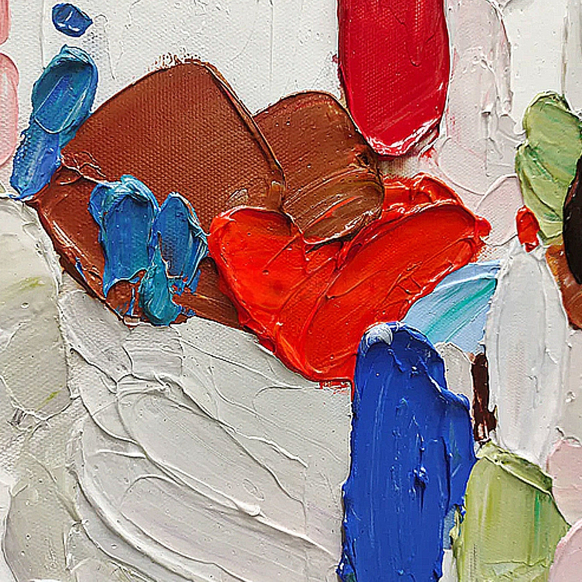 Mediterranean Coastal Village Impasto Painting
