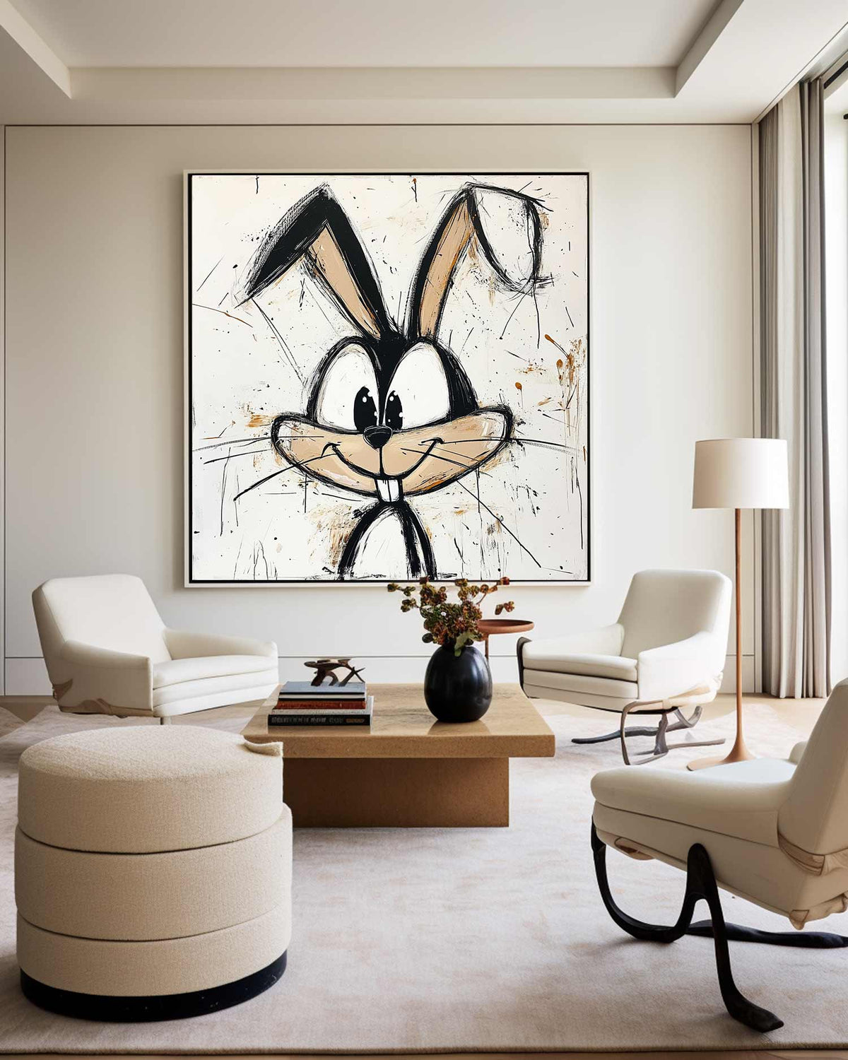 Expressionist Bugs Bunny Oil Painting