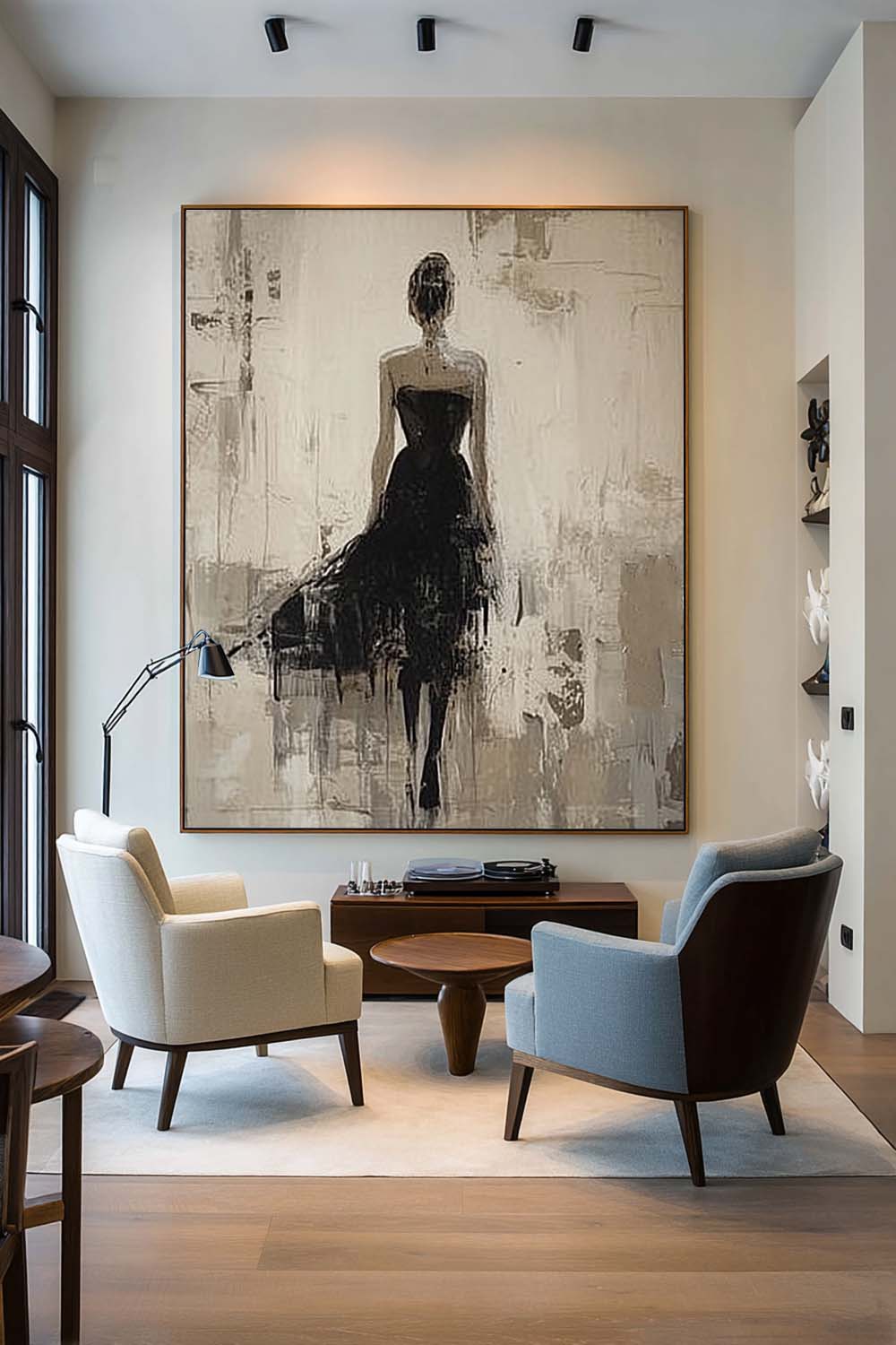 Midnight Elegance Figurative Woman Oil Painting
