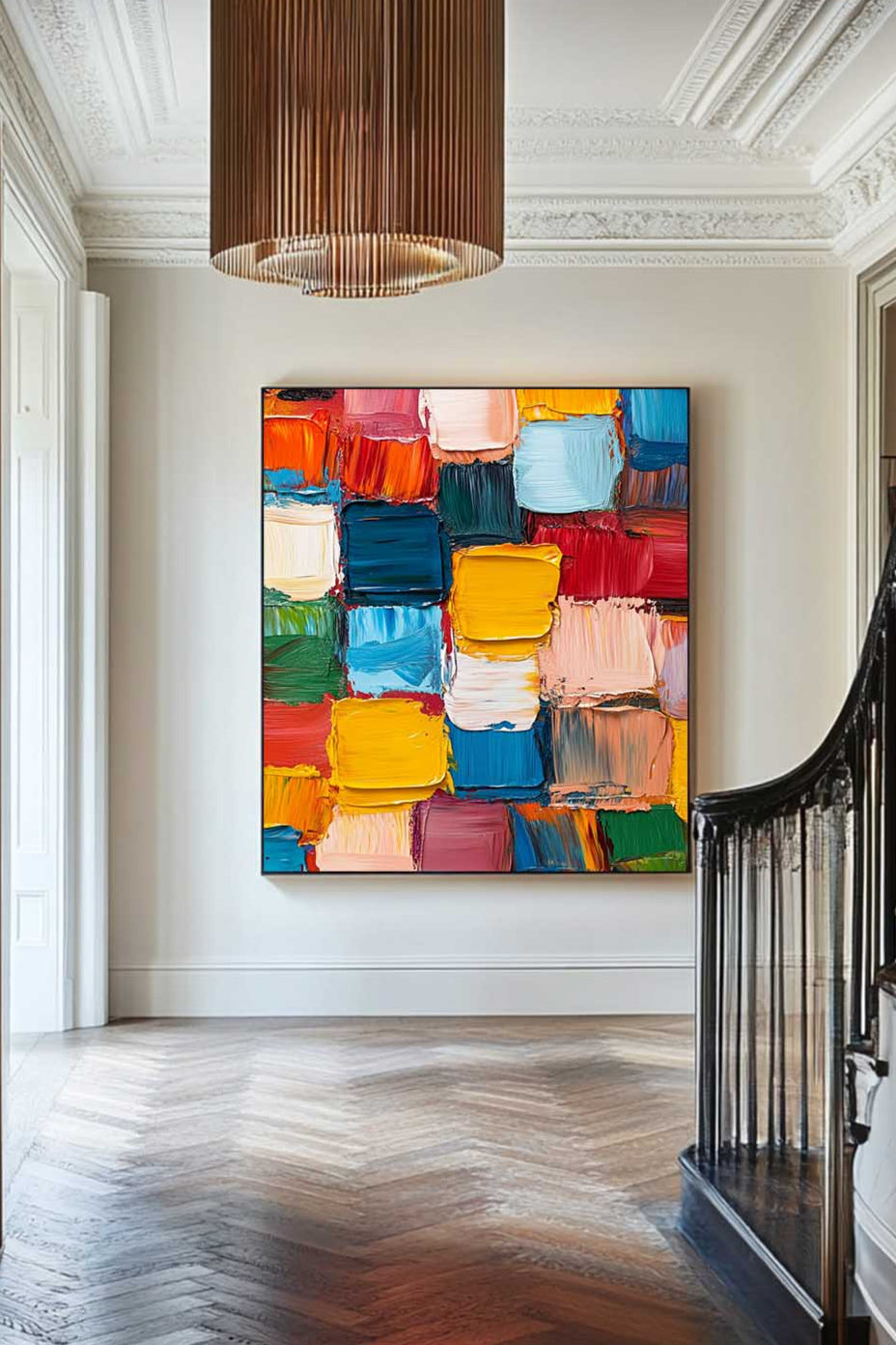 Color Block Neo-Expressionist Oil Painting