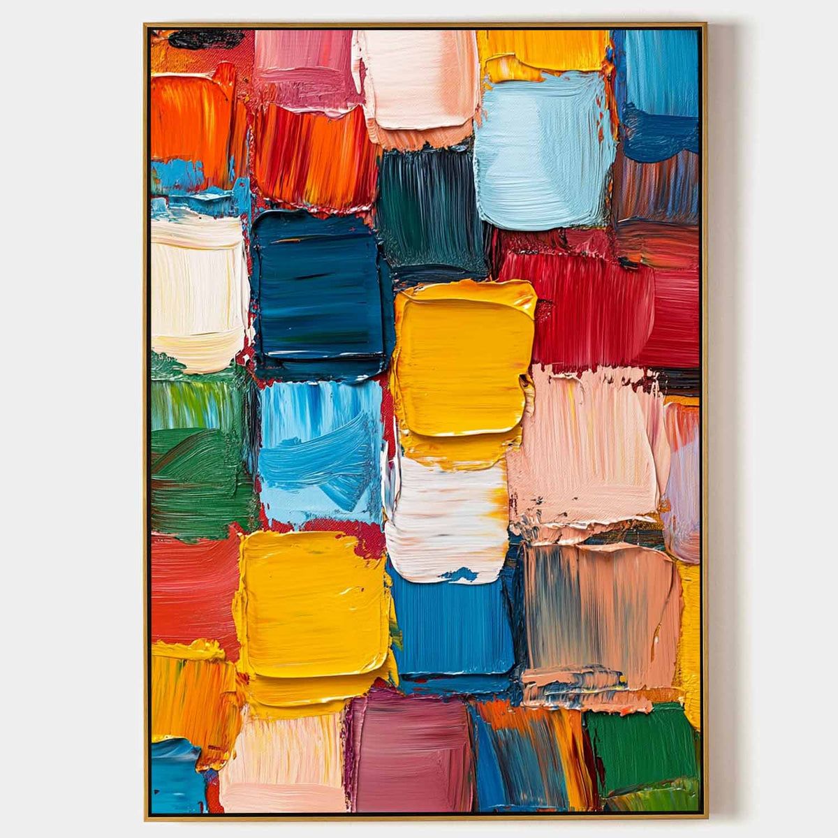 Color Block Neo-Expressionist Oil Painting