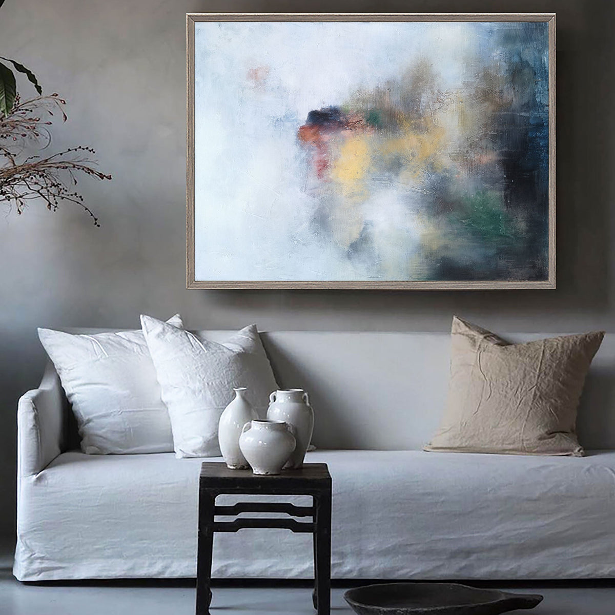 Ethereal Abstract Oil Painting Horizontal Wall Art