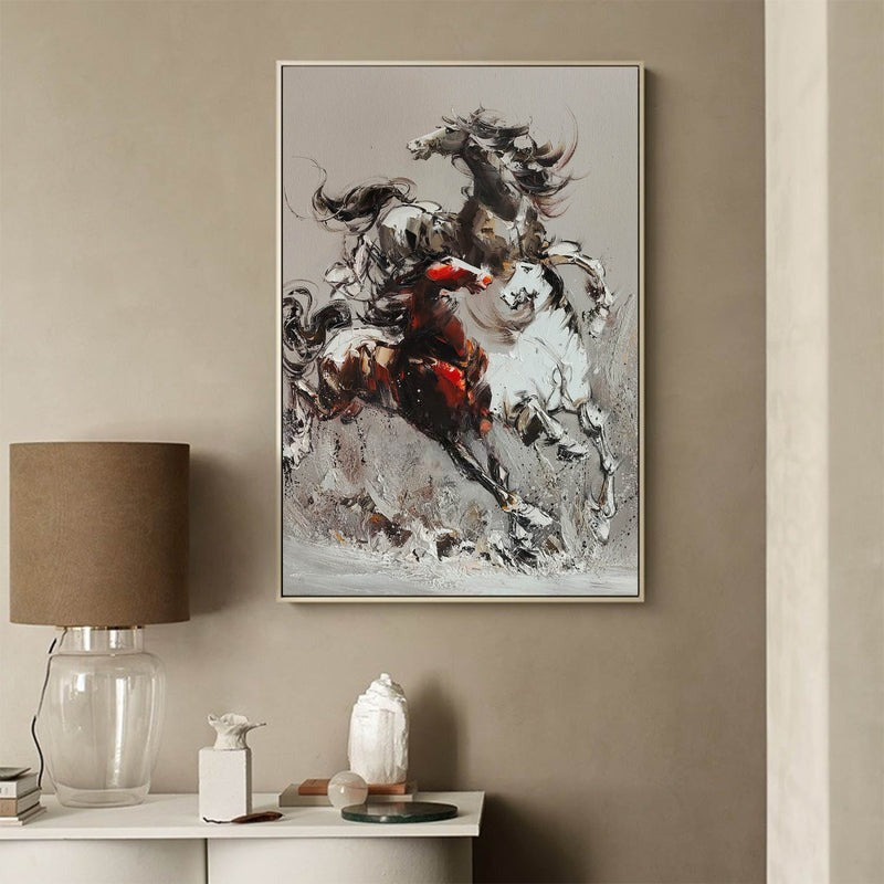 Dynamic Galloping Horses Oil Painting