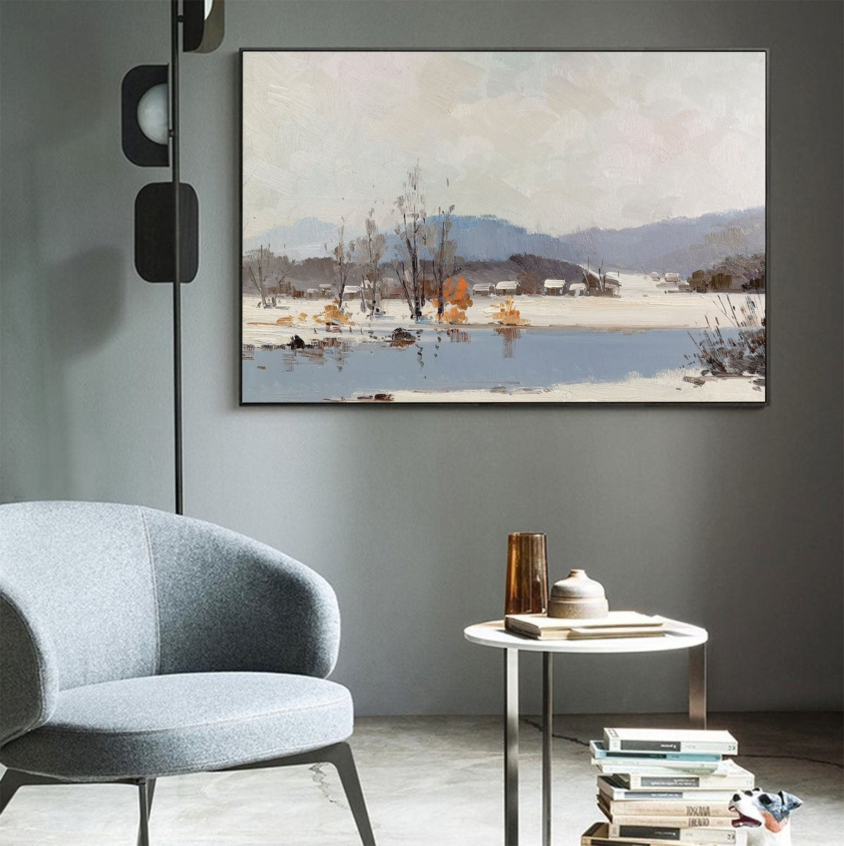 Soft Hues Scenery Hand‑Painted Serene Nature Wall Artwork