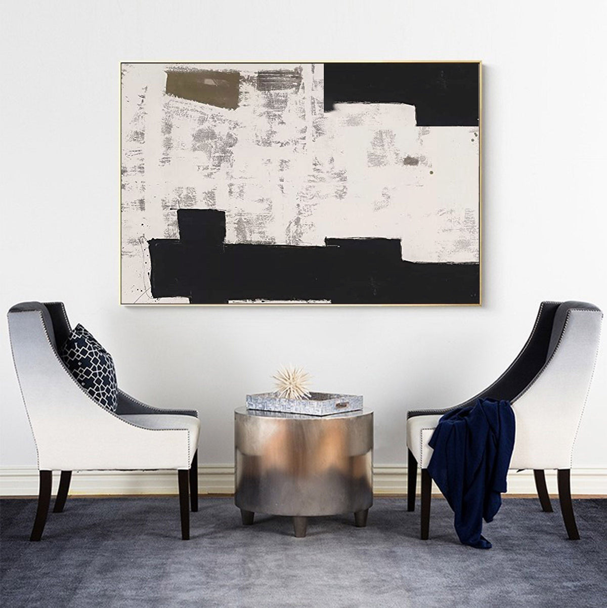 Monochrome Geometric Painting