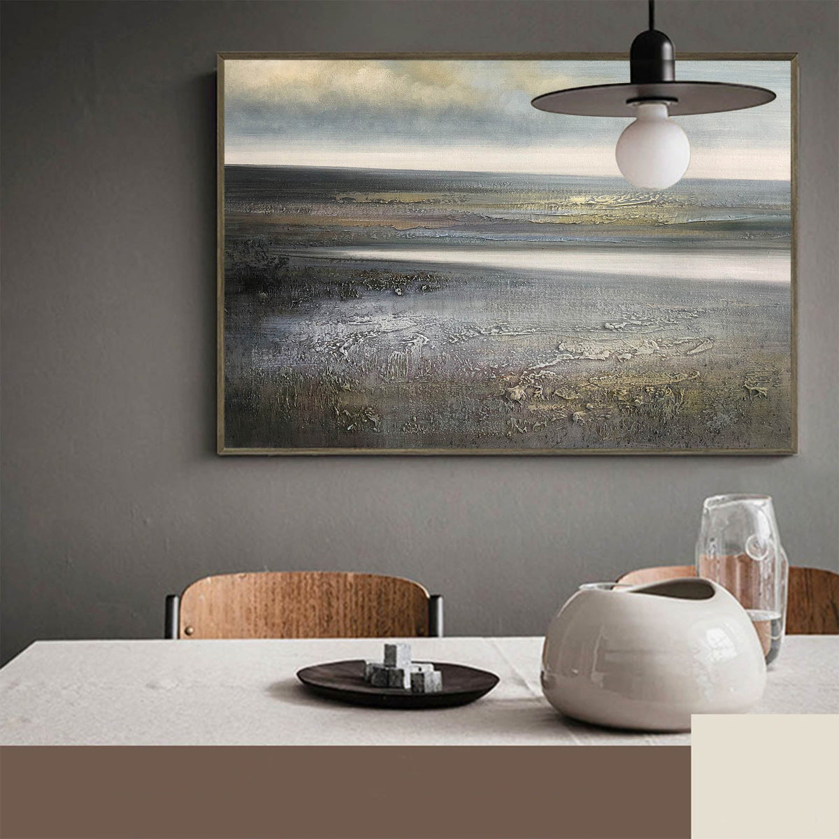 Misty Coastal Marsh Painting