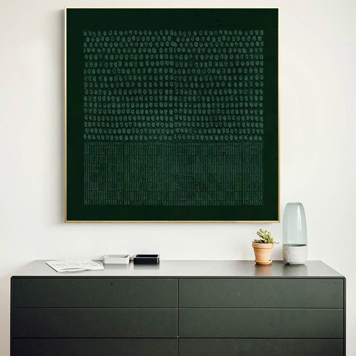 Minimalist Textured Geometric Painting