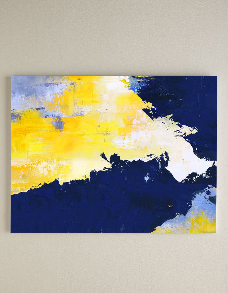 Blue And Yellow Abstract Art