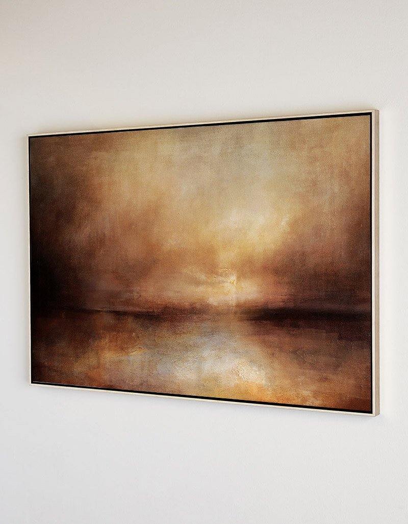 Warm Brown Landscape Oil Painting