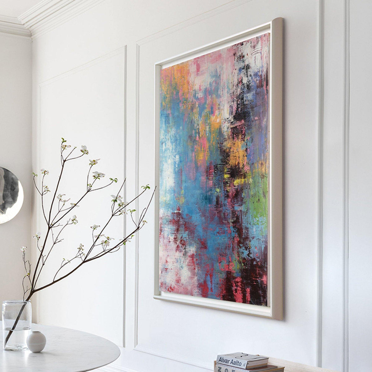 Vibrant Colorful Abstract Oil Painting