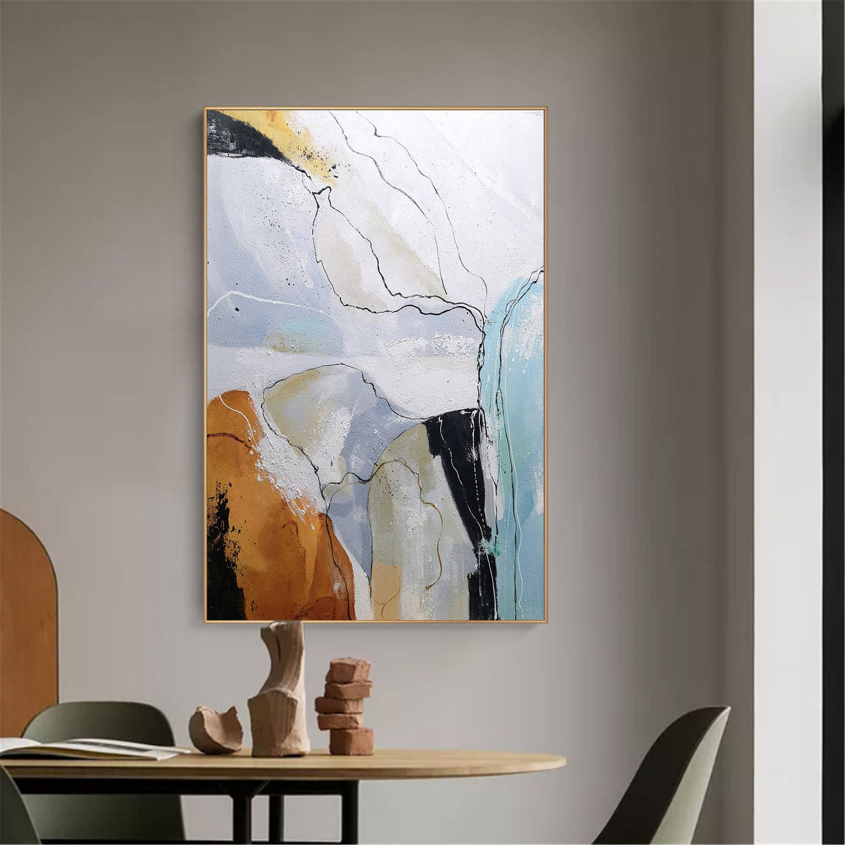 Color Abstract Geometric Painting