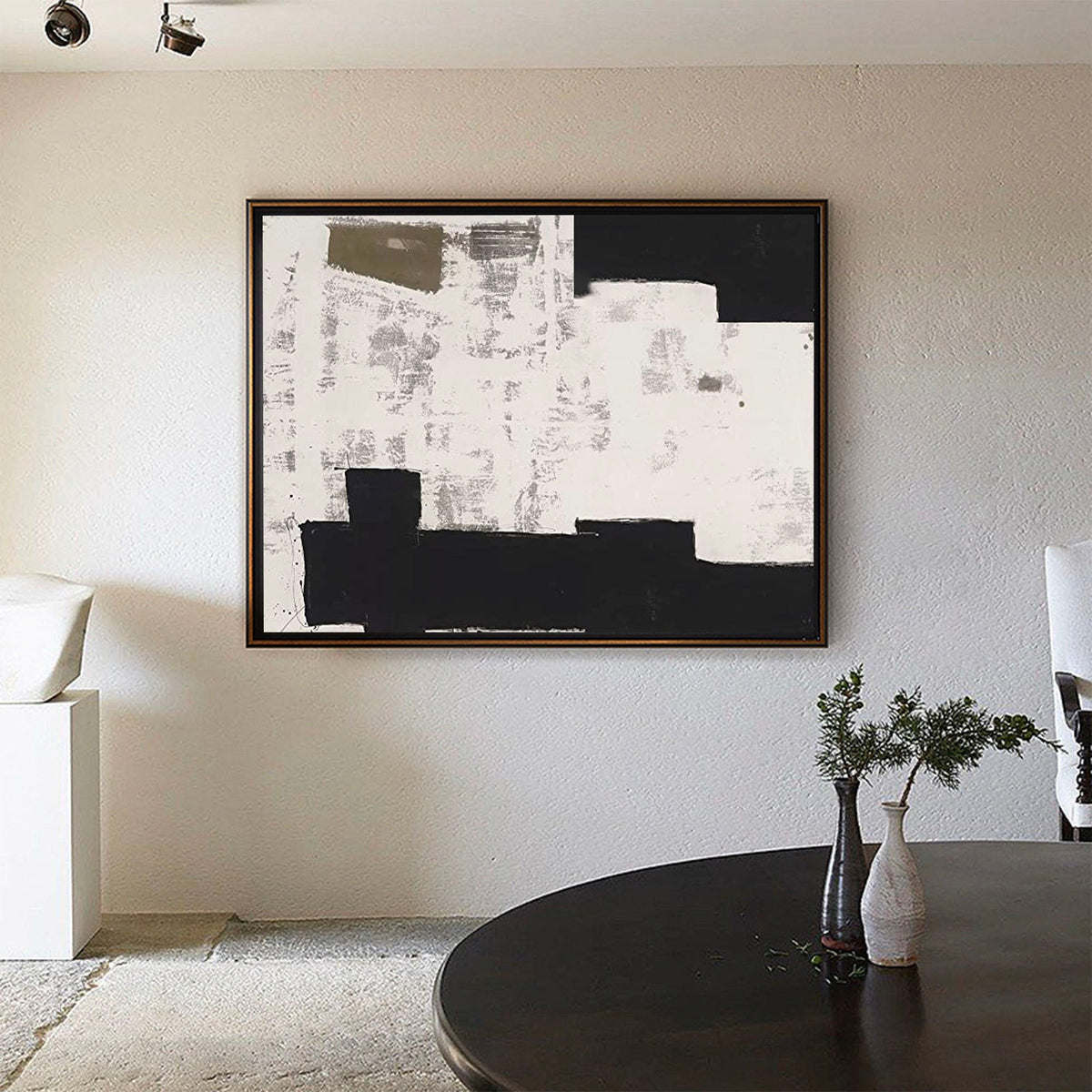 Monochrome Geometric Painting
