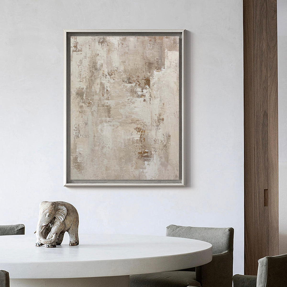 Beige Wabi Sabi Textured Canvas Wall Art