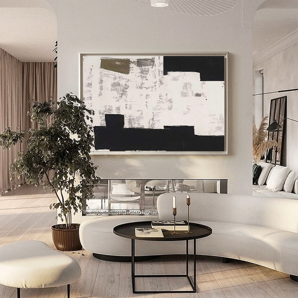 Monochrome Geometric Painting